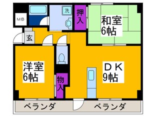 シェーヌパレの物件間取画像